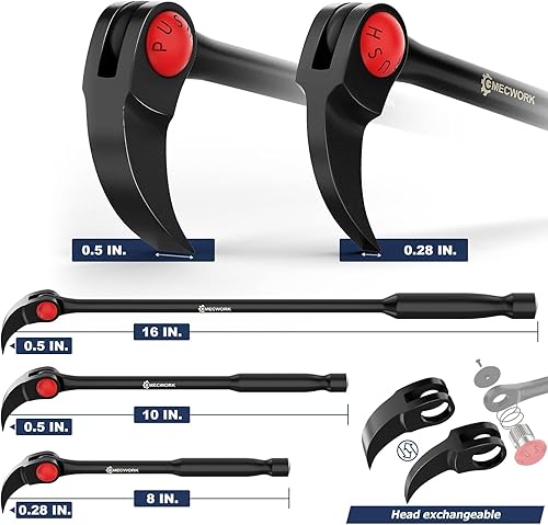 Miniatura 4 de Juego de 4 barras de palanca de indexación (8, 10 y 16 pulgadas), barra de palanca plana resistente de 7 pulgadas y 3 tornillos, juego de barra de