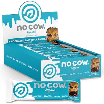 No Cow Chocolate Salted Caramel Vegan Protein Bars, 12 Pack