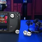 4PCS Switch Thumb Grip Caps for Steam Deck Joystick, Cute Soft Silicone Thumbstick Caps Cover Accessories Compatible with Steam Deck, Skull