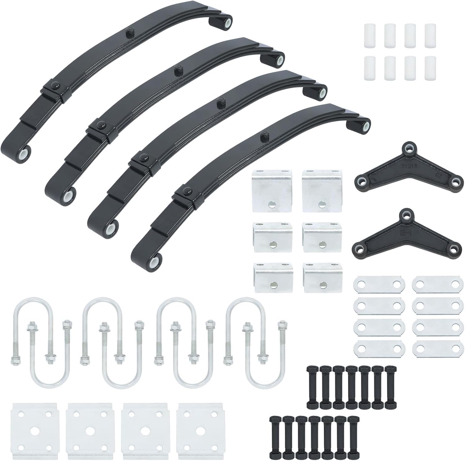 labwork 3 leaves 2000lbs Trailer Spring 4000lbs Tandem Spring Kit Include Equalizers U-bolt and Hangers
