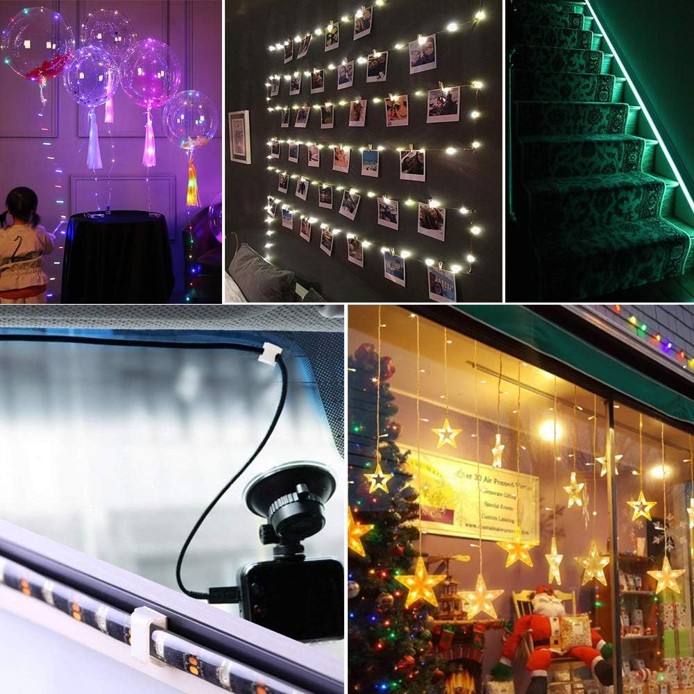100Pack Mounting Fixing Clips with Screw, and 50Pack Self-Adhesive LED Strip Brackets Holder for 10mm Width LED Strip Light