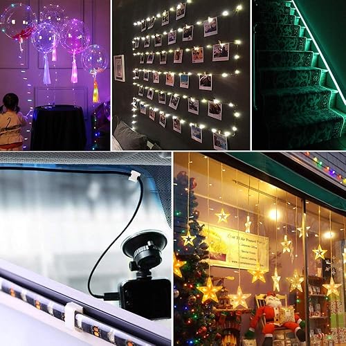 Miniatura 7 de Paquete de 100 clips de fijación de montaje con tornillo, y 50 soportes de tira LED autoadhesivos para tira de luz LED de 0.394 in de ancho