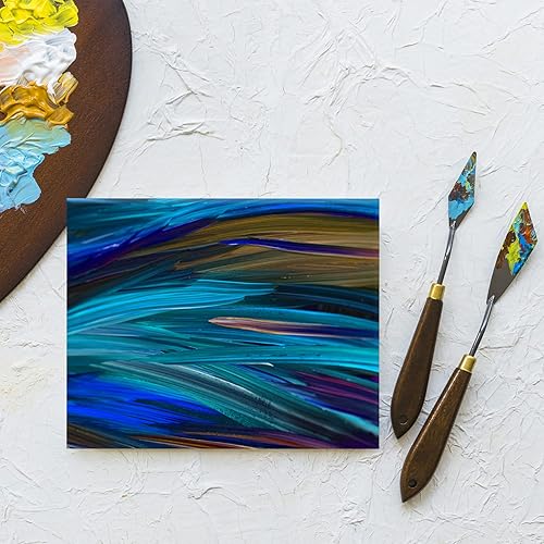 Miniatura 37 de PHOENIX - Juego de 12 paneles de lienzo de algodón con triple imprimación para pintura al óleo y acrílica Blanco