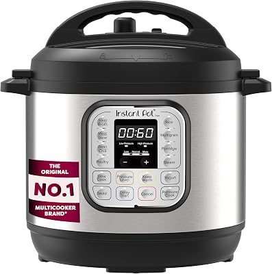 Instant Pot Duo 7-in-1 Electric Multi-Cooker 5.7L – Brushed Stainless Steel, Large Pressure Cooker, Slow Cooker, Rice Cooker, Sauté, Yoghurt Maker, Food Steamer Pot and Food Warmer, Dishwasher Safe