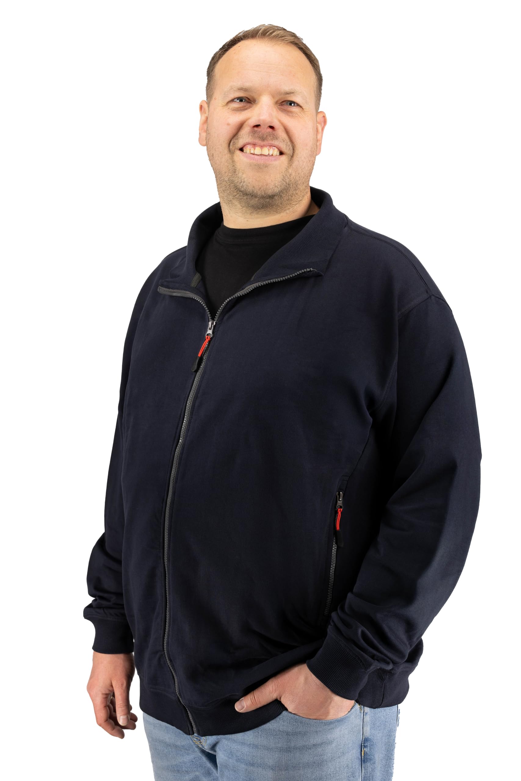 ADAMO Herren Sweatjacke mit Reißverschluss Übergrößen 2XL-14XL
