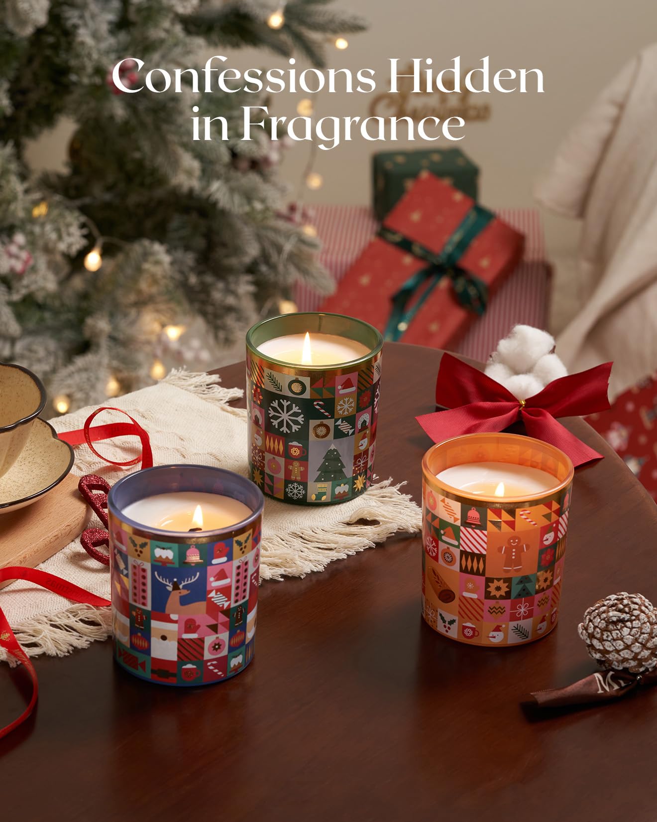 M&SENSE candele profumate autentiche di pan di zenzero,candela di Natale regalo,candela di cera di soia per la decorazione della stanza candela autunnale, 280g, 55 ore MSSDOEU1O1 AuthenticGingerbread