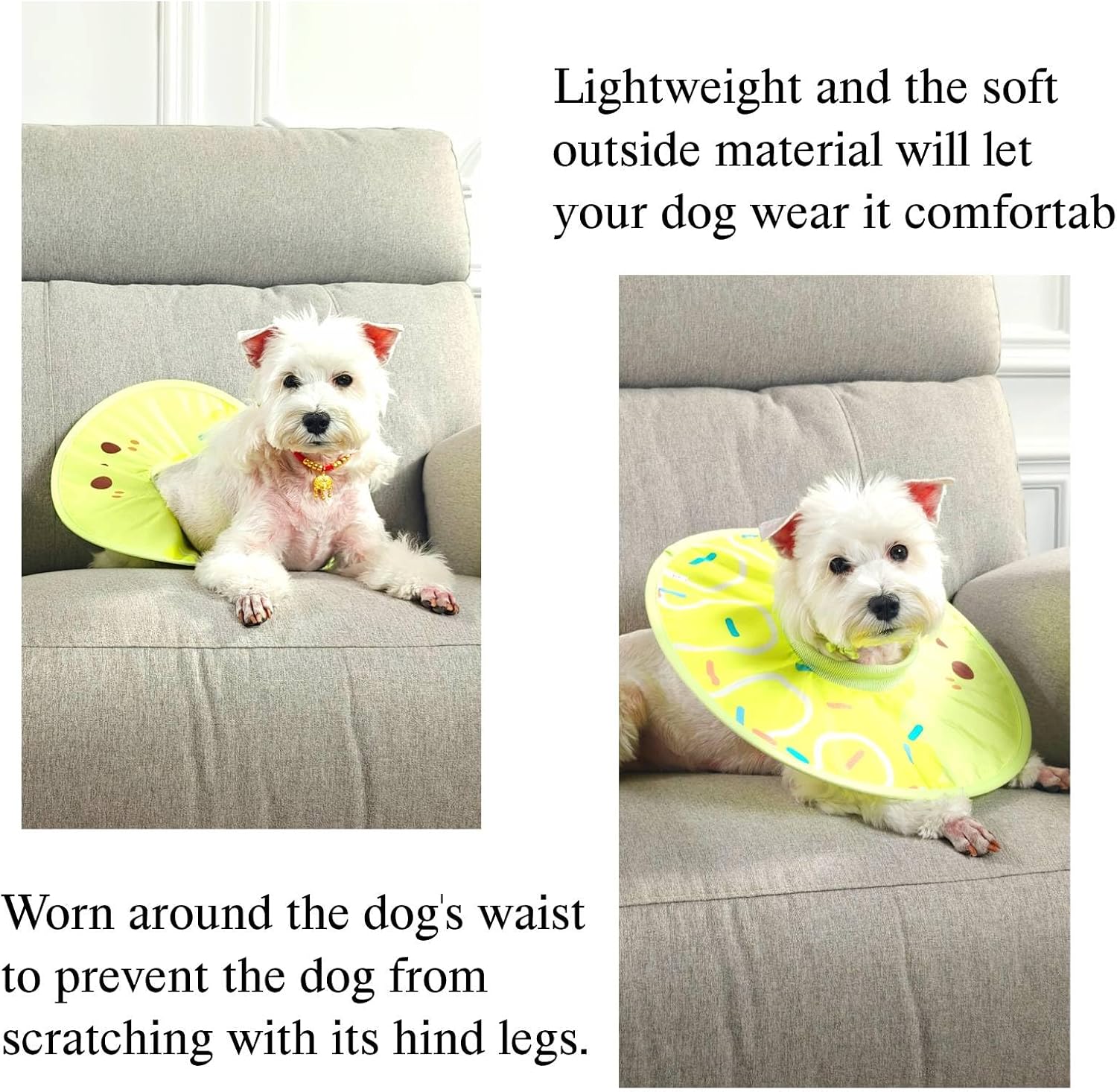 Soft Pet Recovery Collar for Cats and Small Dogs Comfortable Lightweight Collar with Comb Alternative Prevents Licking and Scratching, Allows Normal Eating and Vision, Adjustable and Durable