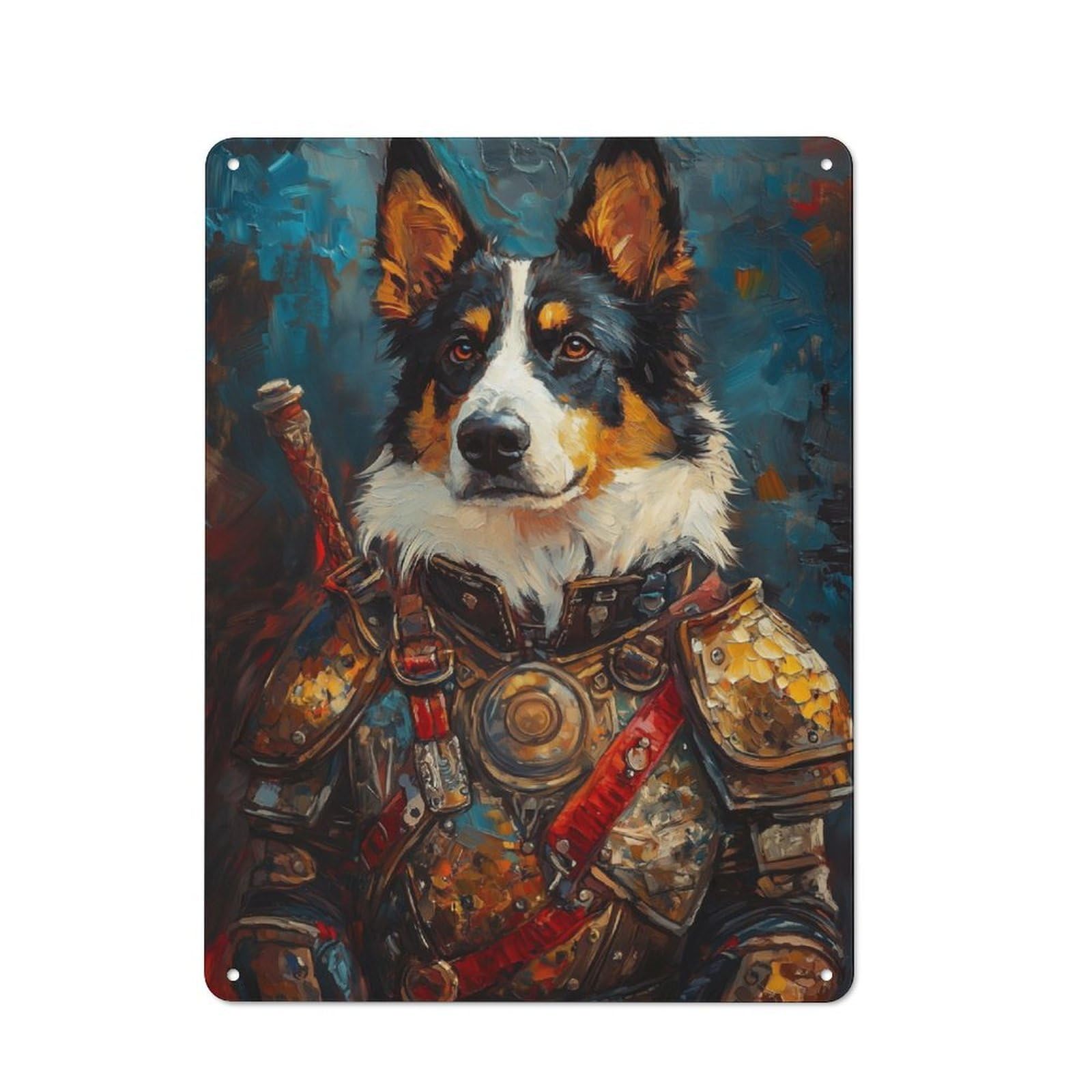 Junmoney Australian Shepard Protector Retro Metal Plaque 40X30cm For Dining Room Or Kitchen, For Kitchen, Dining Room And Home Bar Wall Decor