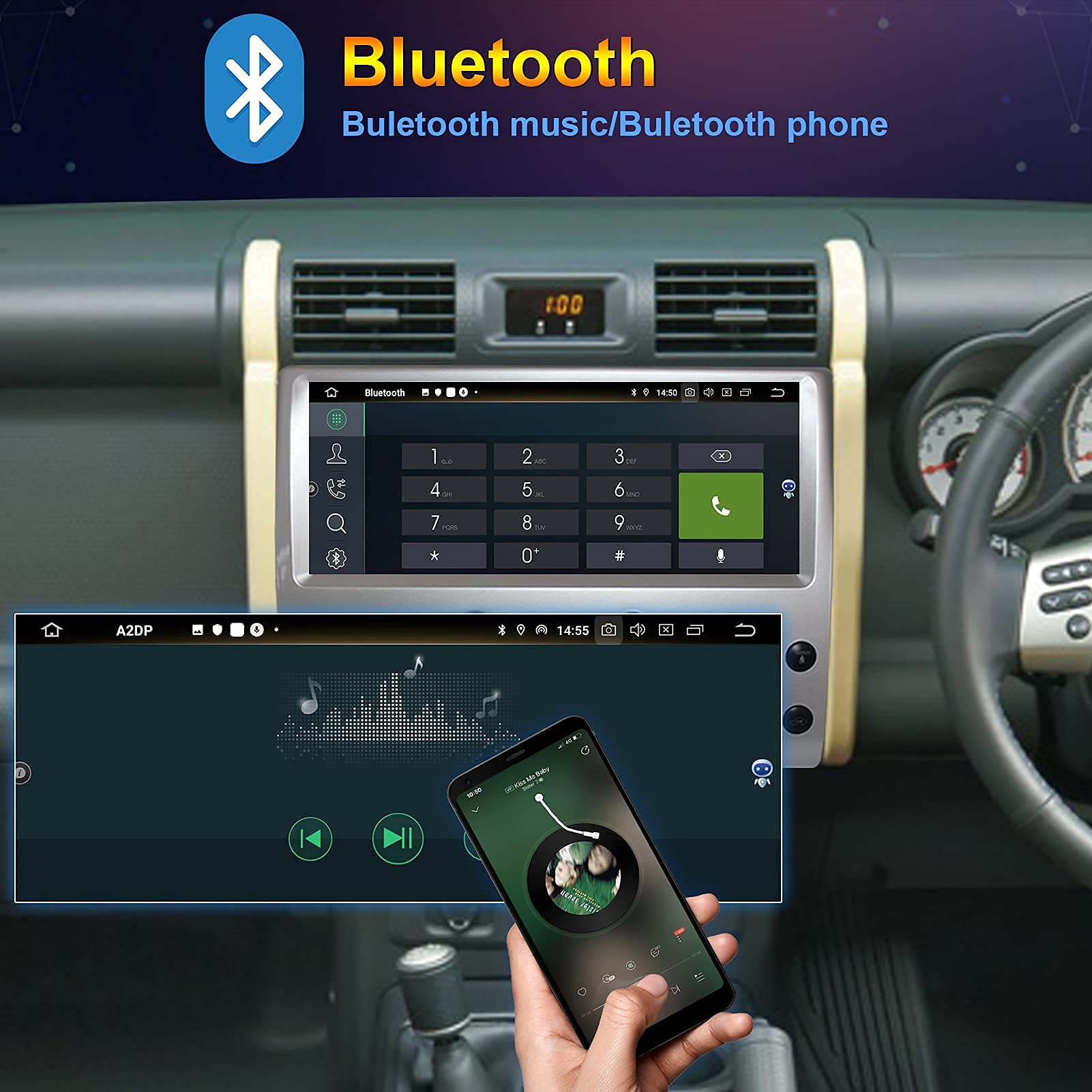 Android Car Navigation Stereo 12.3 Inch for Toyota FJ Cruiser 20062021