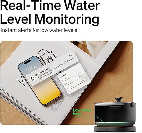 Miniatura 6 de Fuente de agua para gatos con bomba inalámbrica, fuente de agua para mascotas Dockstream de 2.5L84 onzas para gatos en el interior, dispensador