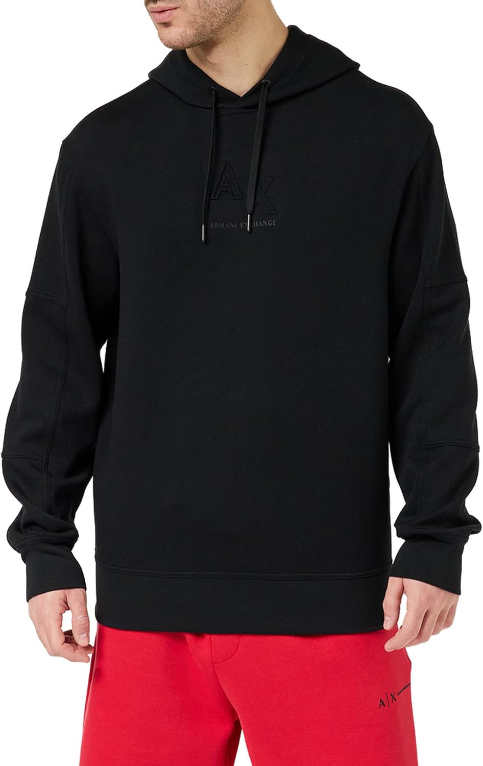 Armani Exchange Men's Embossed Logo Hooded Sweatshirt