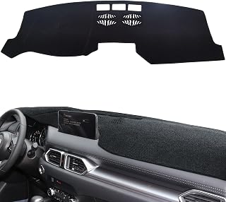 Dash Cover for Mazda CX5 2017-2022 2023 2024 2025, Dashboard Cover Mat for CX-5 Mazda Accessories Nonslip Sunshade Protector No Glare, Black