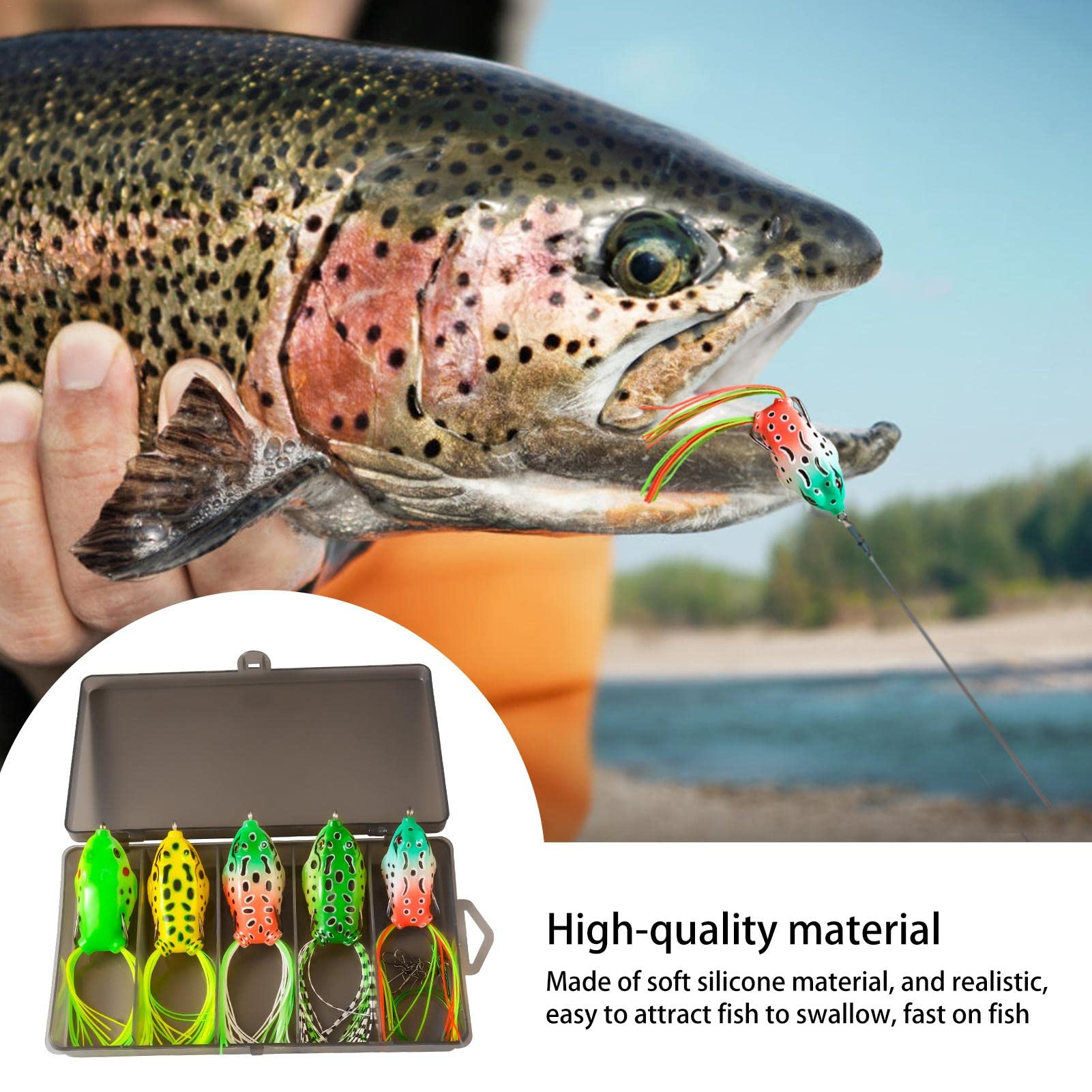 Amazon.co.jp: カエル釣りルアー - ダブルプロペラレッグ、3D