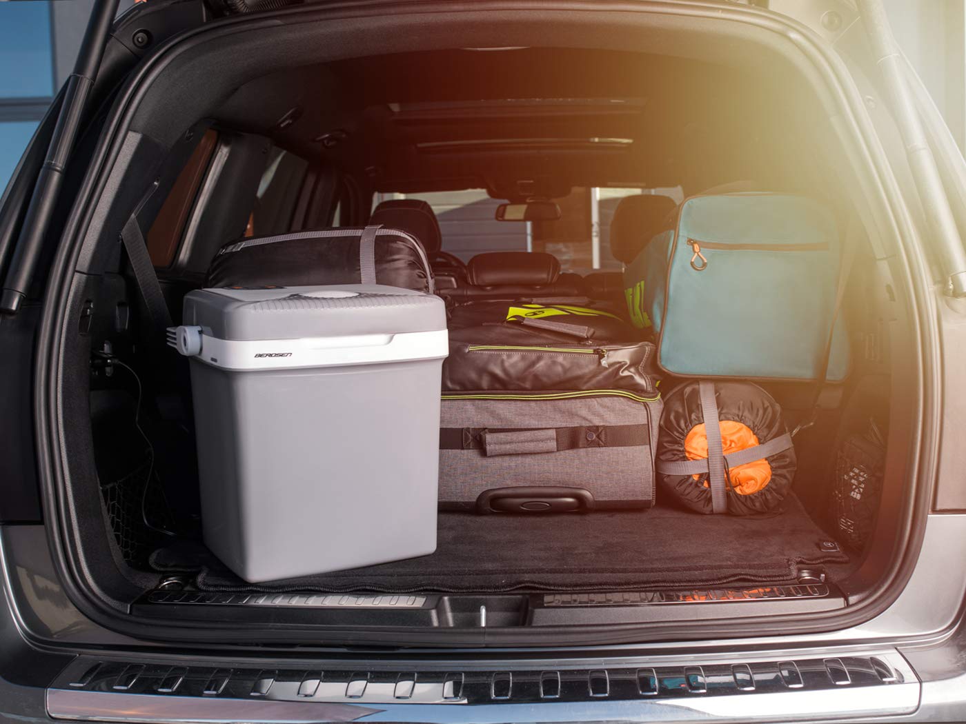 Berdsen Kühlbox Auto Camping Kühlschrank Für Auto LKW Boot Elektrisch Kühlung Bis 0°C Mit Wärmefunktion Bis 65°C 12V 230V Energiesparend 26L