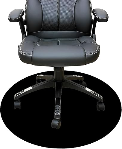 Vista 19 de Tapete redondo personalizado para silla de oficina para suelo de madera dura, tapete personalizado para silla de computadora, diseña tu imagen, Negro