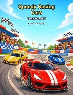 Speedy Racing Cars Coloring Book