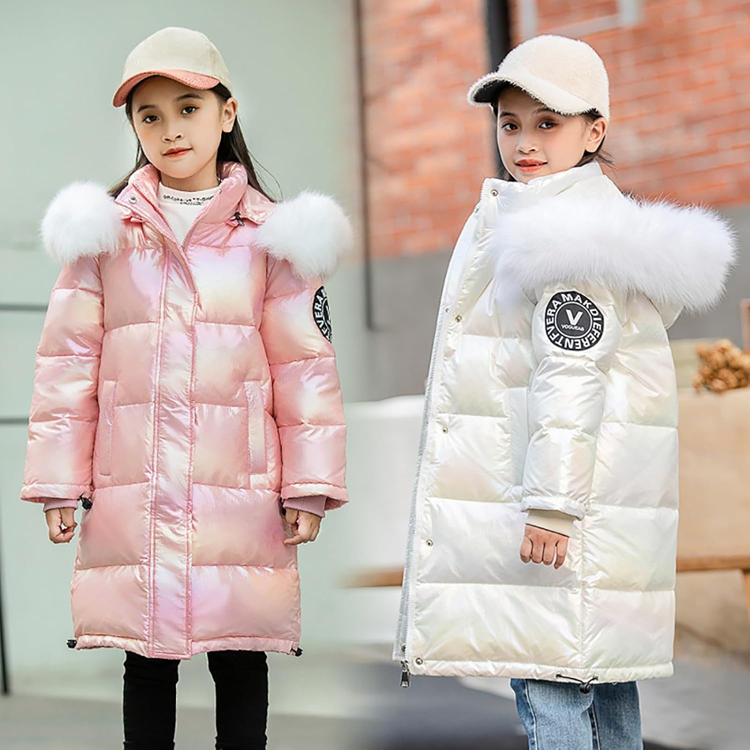 Boys Girls Long Parka Coats Winter Thick Quilted Insulated Puffer Jackets Kids Outdoor Waterproof Ski Down Outwear