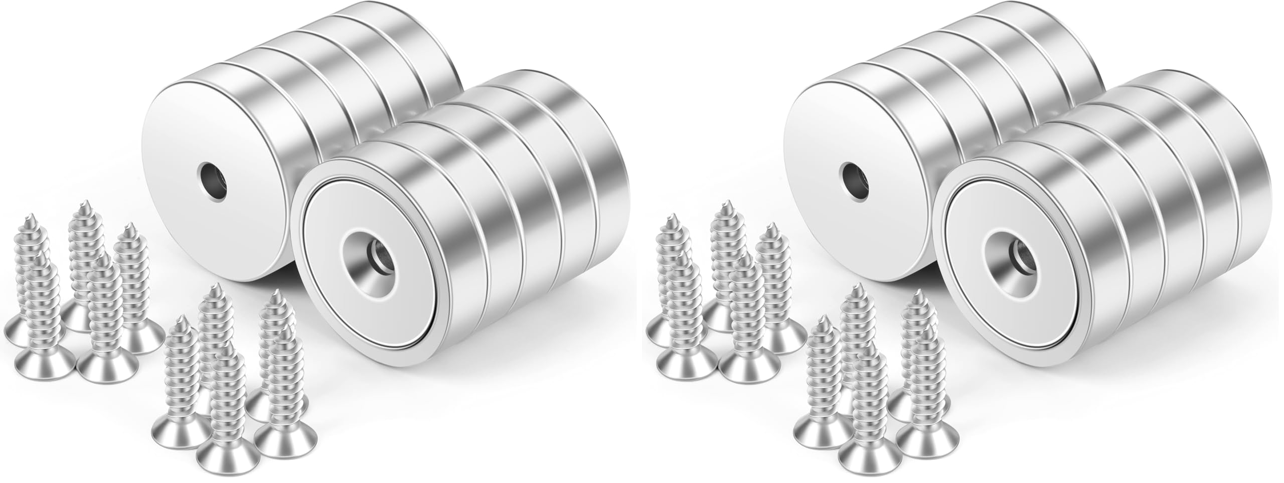 Neosmuk Magnets with Screws,22lbs+ Heavy Duty Rare Earth Neodymium Mounting Magnets with Holes, Countersunk Round Disc Industrial Magnets for Wall Mounting, 10 Pack — Amazon image 25