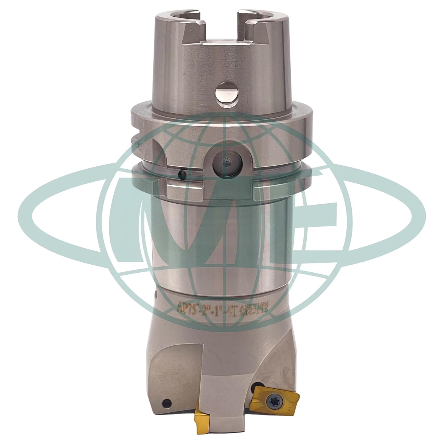 CME 2" 75° Indexable Face Mill w/ HSK63A Arbor, APKT1604 Inserts Included, 4 Flutes
