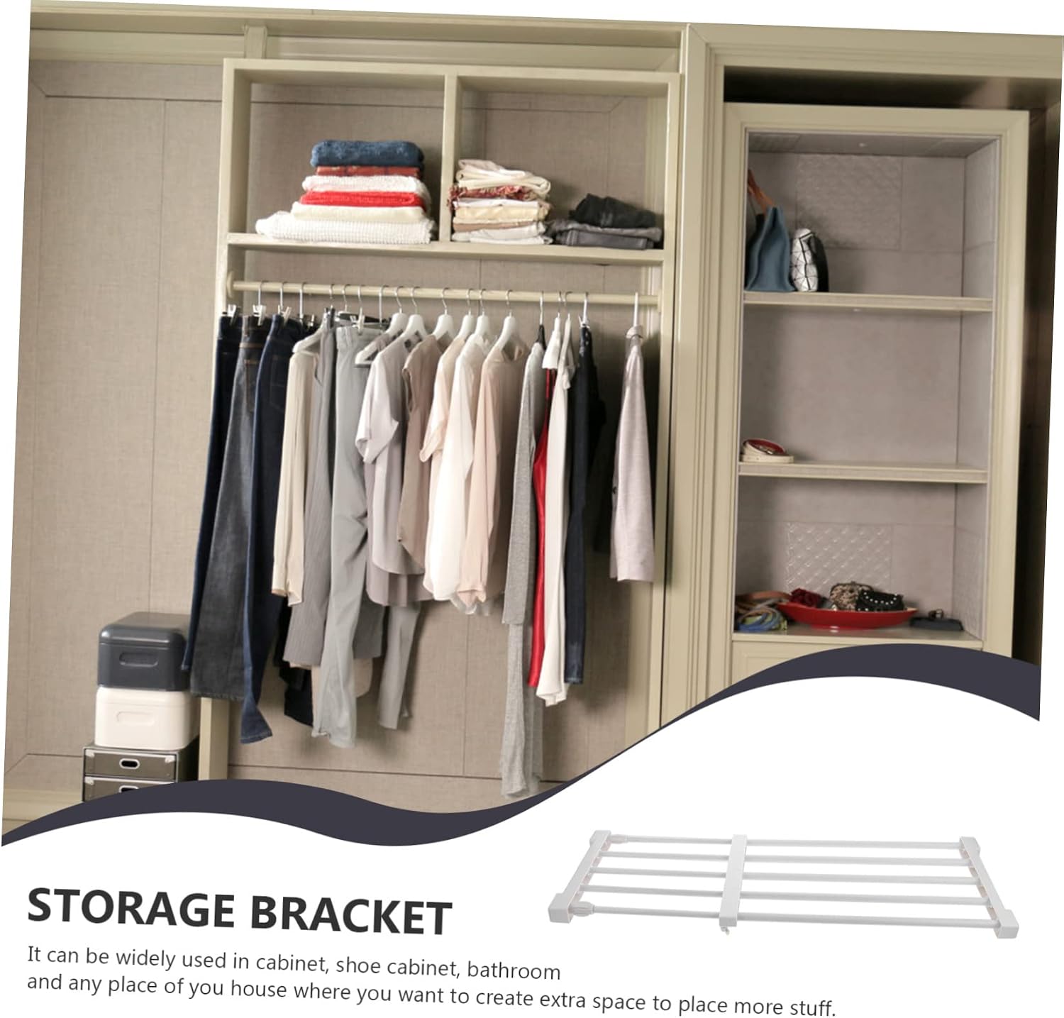 Versatile Nail Bracket Wardrobe Storage Stand Closet Organizers Storage Shelf Separator for Closet
