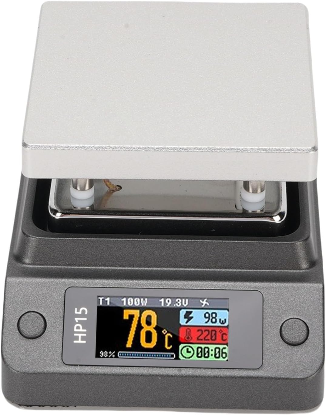 Luocute Soldering Hot Plate, 80-350°C Built in Organic Light Emitting Diode Screen Preheat Soldering Station Welder Hot Plate Rework Heater Lab 50X50mm