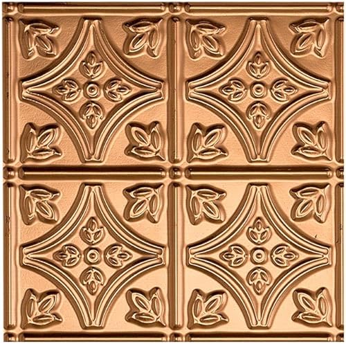 Vista 18 de FASÄDE Panel decorativo de vinilo adhesivo para techo con estilo/patrón tradicional 1 en peltre ahumado (muestra de 12x12 pulgadas)
