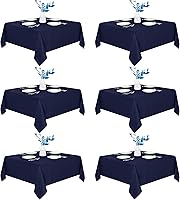 Vista 62 de Fitable - Paquete de 8 manteles rectangulares: telas de mesa lavables, resistentes a las manchas y sin arrugas, cubiertas de mesa reutilizables