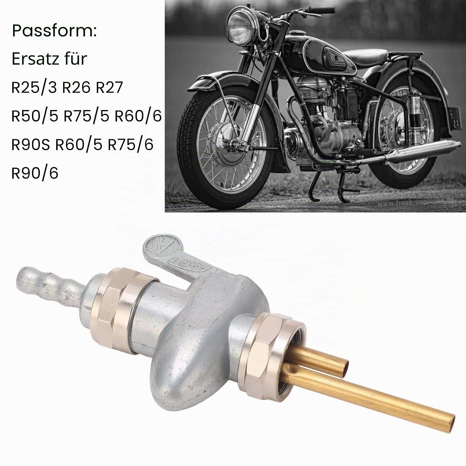 Benzinhahn Schalter Gastank Kraftstoff Schalter Ventilpumpe Petcock Öltankhahn Petcock Ventil für R25/3 R26 R27 R50/5 R75/5 R60/6 R90S (MTYP-029)