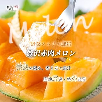 k♡　静岡アールスメロン6玉&amp;高知赤肉メロン5玉 Amazon.co.jp: 赤肉メロン 完熟 高級 特秀A ※野菜ソムリエ監修