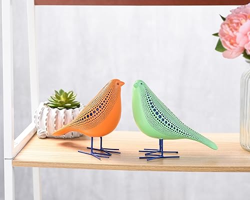 Miniatura 4 de Quoowiit Figura de pájaro, escultura moderna y estatuas para decoración del hogar, estatuas de animales para estantería, mesa, entrada, chimenea,