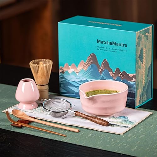 Juego de ceremonia de matcha de alta calidad, kit completo de rituales de 9 piezas, presentado en caja de regalo magnética de lujo, perfecto para