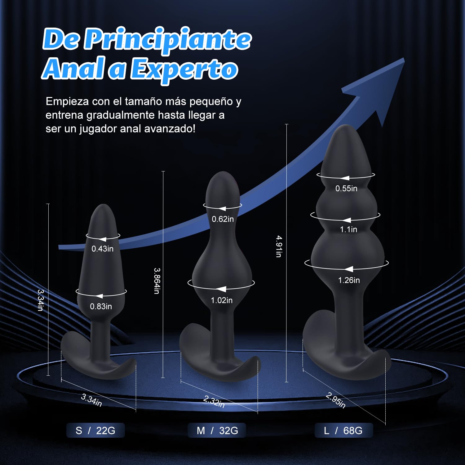 3PCS Plug Anal Silicona Juguetes Sexuales Butt Plug Anales Mujer Hombr