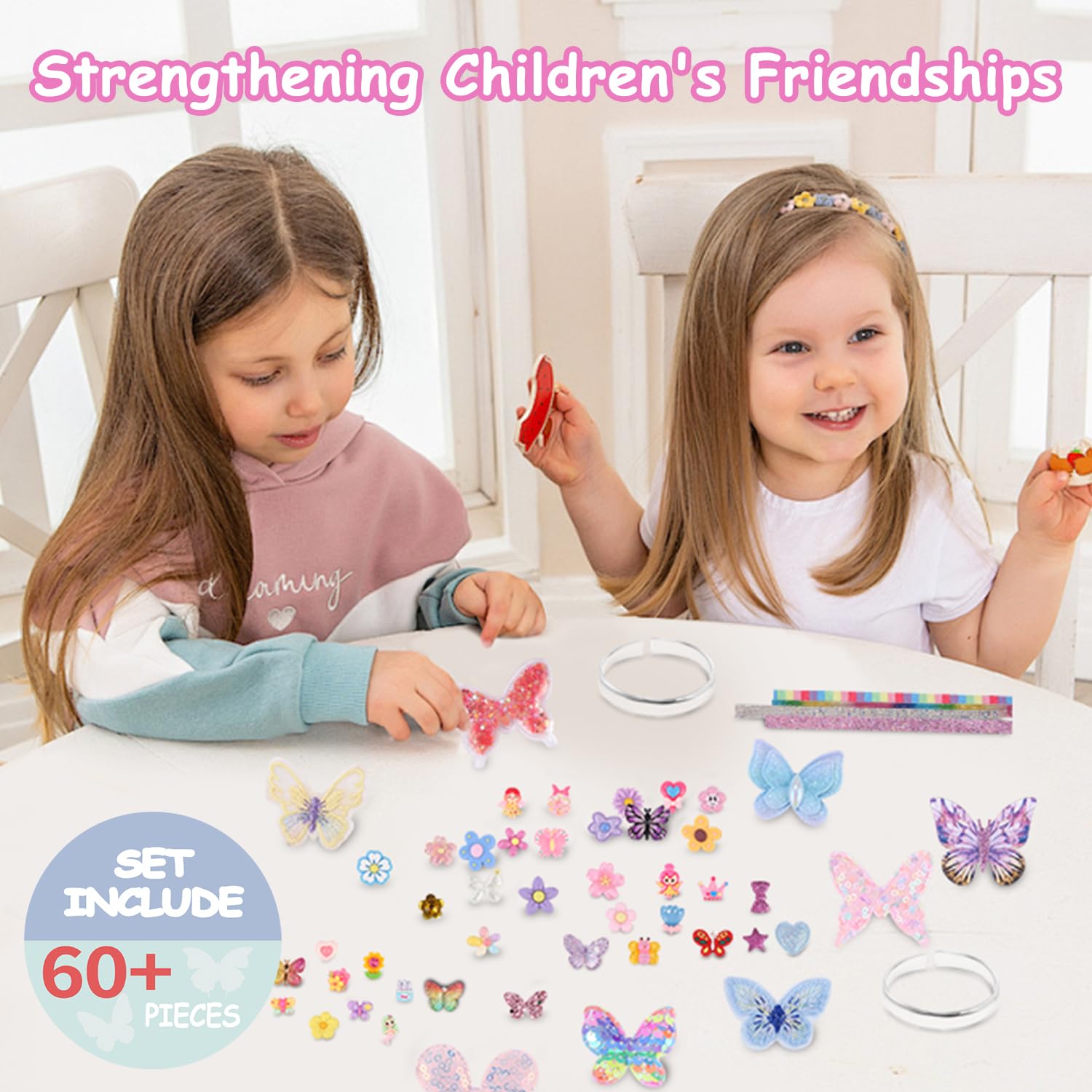 Kit Fabrication Bracelets Fille 5-12 Ans - Activité Manuelle Avec Autocollants - Cadeau Créatif