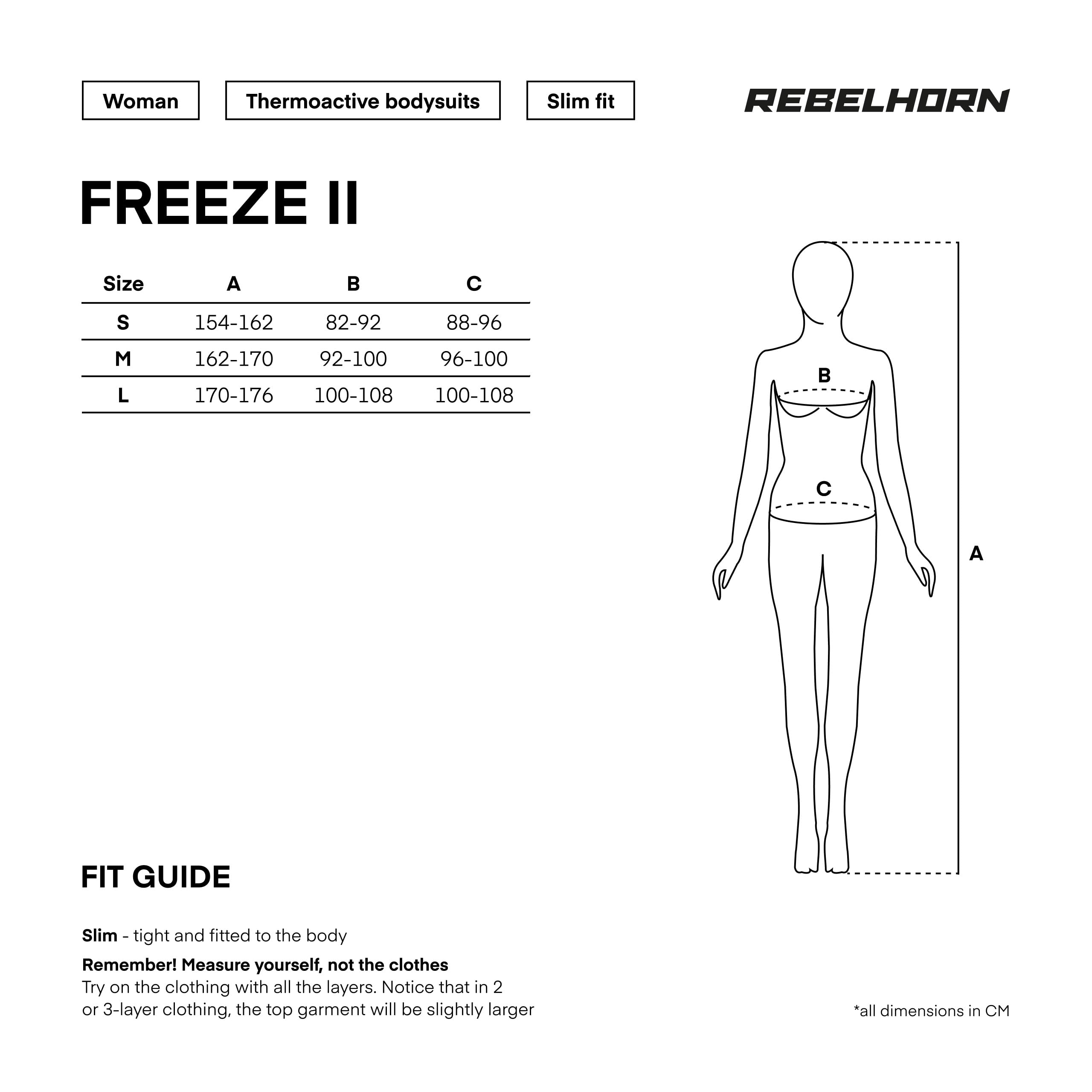 REBELHORN Freeze II Lady Body Térmico Mujer | Manga Larga | Ropa Interior Termoactivo Enfriamiento | Absorción de Humedad | Transpirable | Zonas de Compresión | Ropa de Moto Térmica