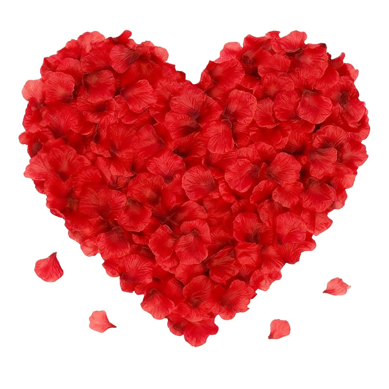 2000 PCS Rose Petals,Artificial Red Rose Petals for Bedroom,Silk Fake Roses Flower Petal for Bath Room Romantic Decorations Valentines Day Simulated Flowers Wedding Decoration Accessories for Proposal