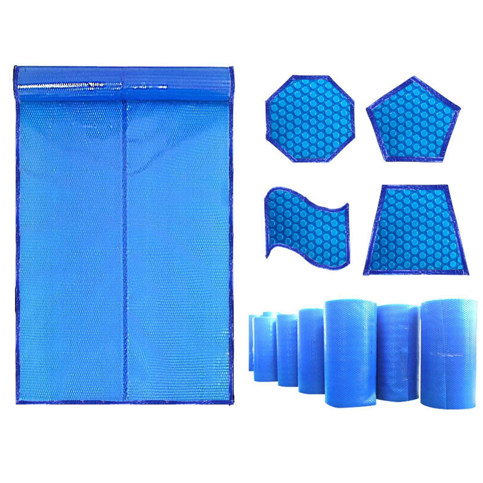 Manta solar para alberca, manta térmica de 16 mm para piscinas enterradas, retiene el calor y reduce la evaporación, 650 x 800 cm