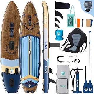 Niphean (Extra Groß) Stand Up Paddling Board, SUP für 2+1 Personen/Familien, SUP Board mit (Anfängergeeignet) Balancierflügel, wasserdichte Handyhülle, Stand Up Paddle Board for Adults, Geschenkideen