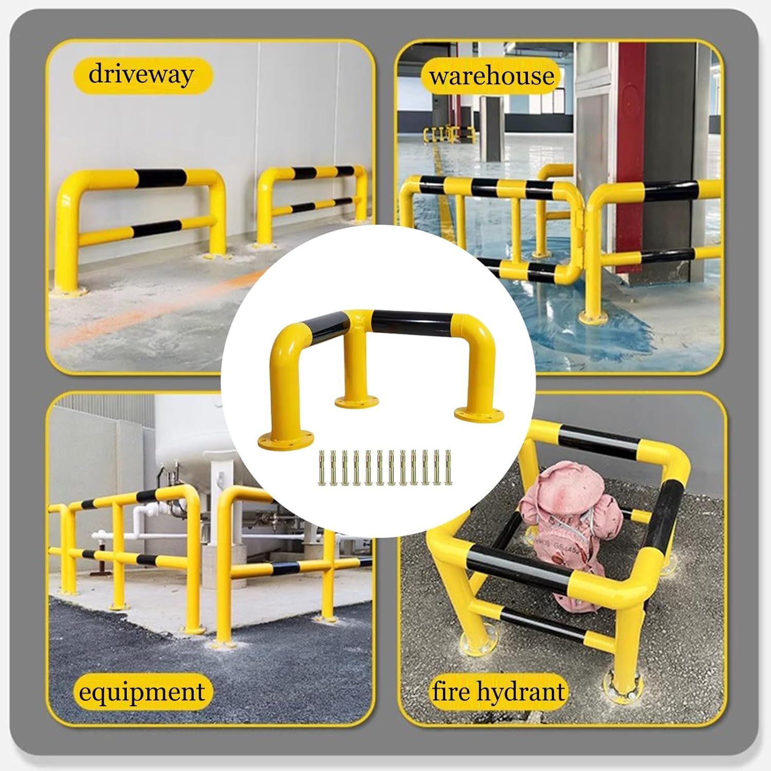 Wyposażenie magazynów z barierą ochronną w kształcie litery L do stref o dużym natężeniu ruchu(20X20X8 in/50X50X20 cm)