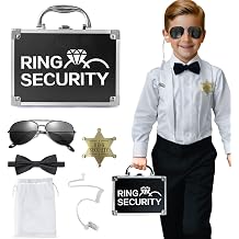 Wedding Ring Security Box for Young Boys, Portable Buckle Closured Security Briefcase with Padded Pillow Lining, Ring Bearer Gifts for Ceremony Proposal 7.9 x 5.5 x 3.5 inch 6pcs