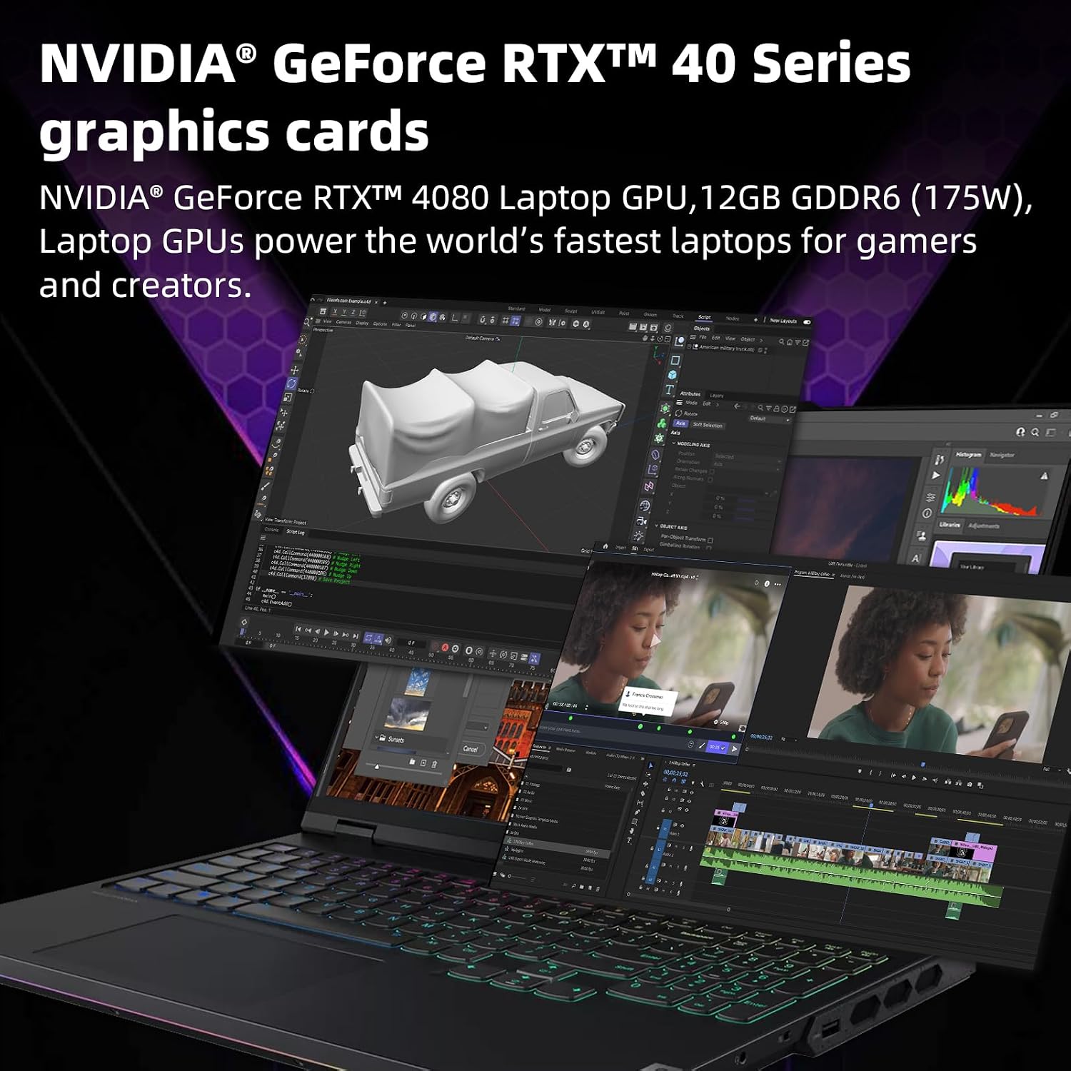 The NVIDIA GeForce RTX 40 Series powers high-performance laptops.