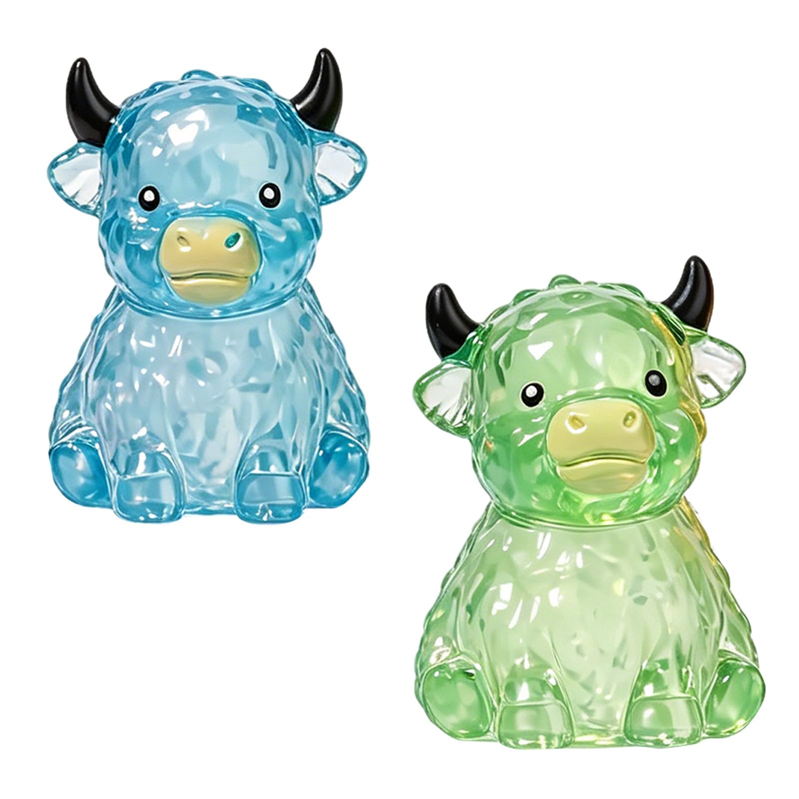 2pcs Highland Cow Squishy Animal Squishies Cute Squishy Highland Cow Toys