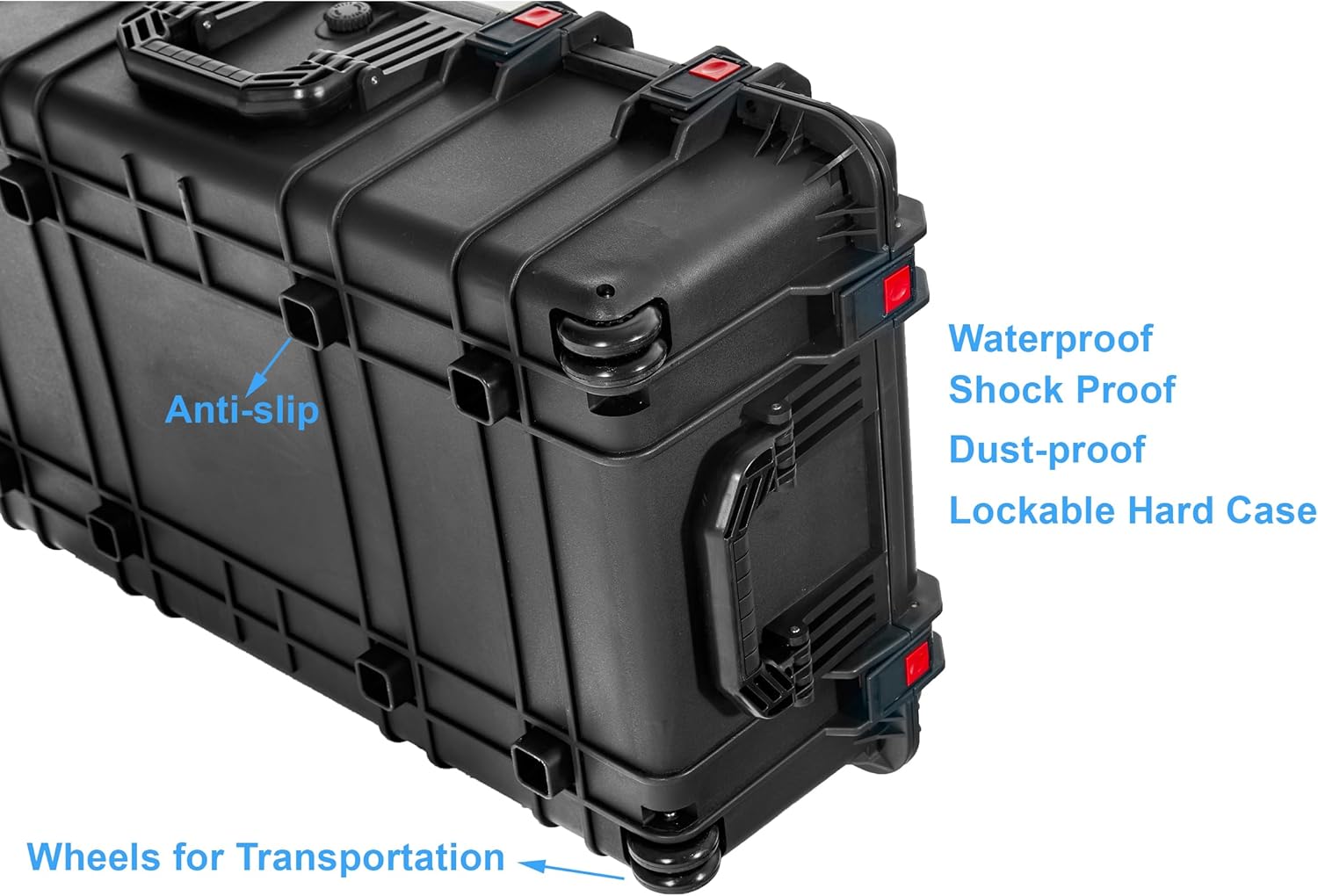 Waterproof Rolling Hard Case with Wheels, Customizable Foam 35"x 20"x 12", Equipment Transport Case for Camera, Drone,tool, IP67 Waterproof & Crushproof, Lockable, Inner 31.5" x 17.7" x 7.8" - Image 7