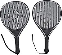 Cryfokt Conjunto de Raquete de Padel Com Estrutura ABS Leve de Alta Densidade Pro EVA Núcleo de Distribuição de Peso Balanceado Aperto Ergonômico Com Bola Incluída para Iniciantes Em