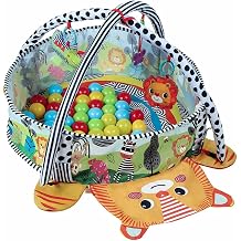 Sevimli Aslan Desenli Bebek Aktivite Hal s  ve Top Havuzu