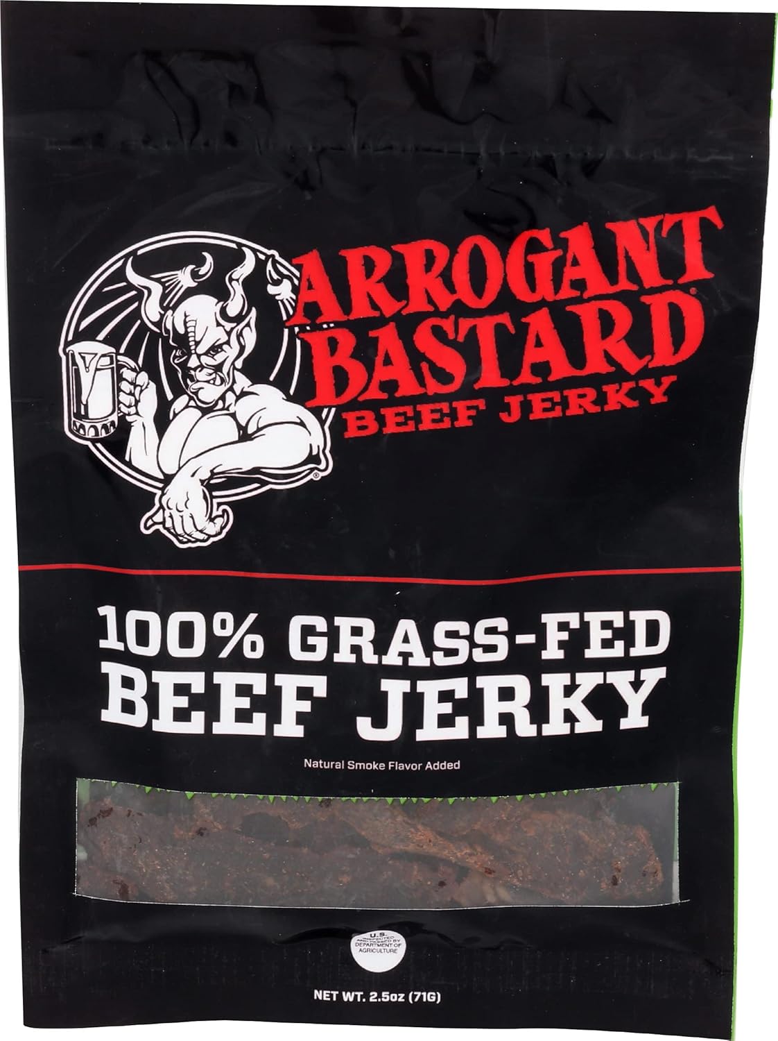 HOMEGROWN MEATS Arrogant Bastard Beef Jerky, 2.5 OZ HOMEGROWN MEATS Arrogant Bastard Beef Jerky, 2.5 OZ