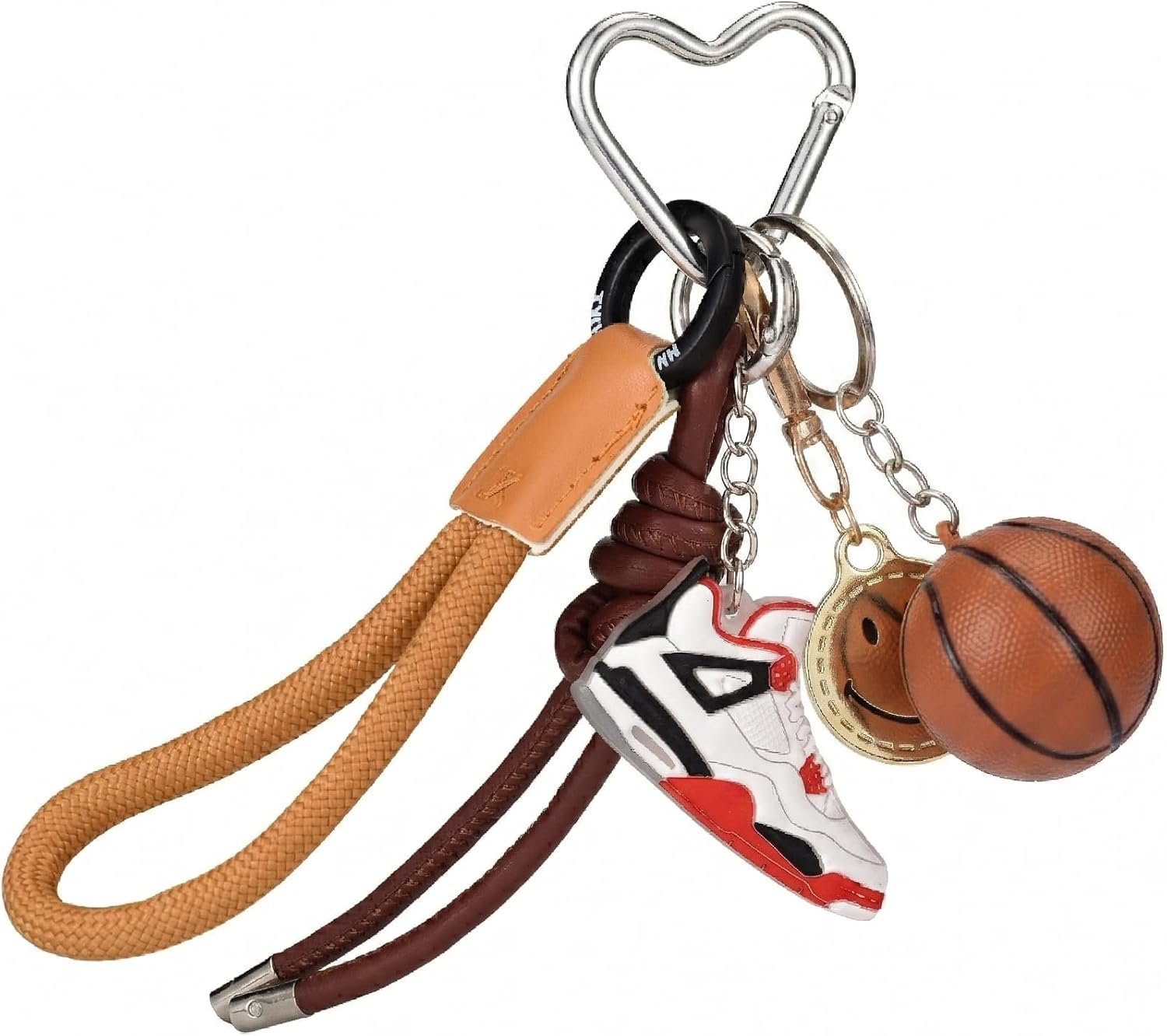 Sports Bag Charm with Rope Strap, Keychain Accessory for Backpacks & Bags