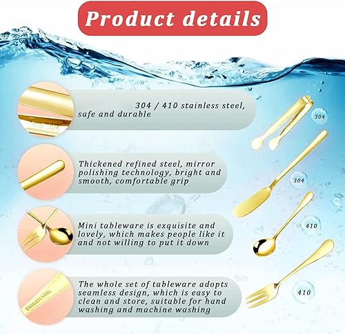 Miniatura 10 de Juego de cuchillos esparcidores de queso, 16 piezas, accesorios de charcutería, cuchillos de acero inoxidable para servir (plata)