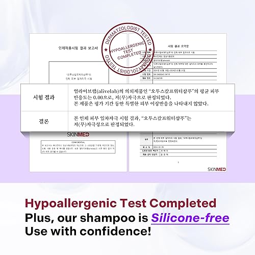 Miniatura 4 de ALIVELAB O2 Champú de agua para cuero cabelludo sensible, picazón, anticaspa, limpieza profunda y calmante, cuidado del cabello, limpiador del cuero