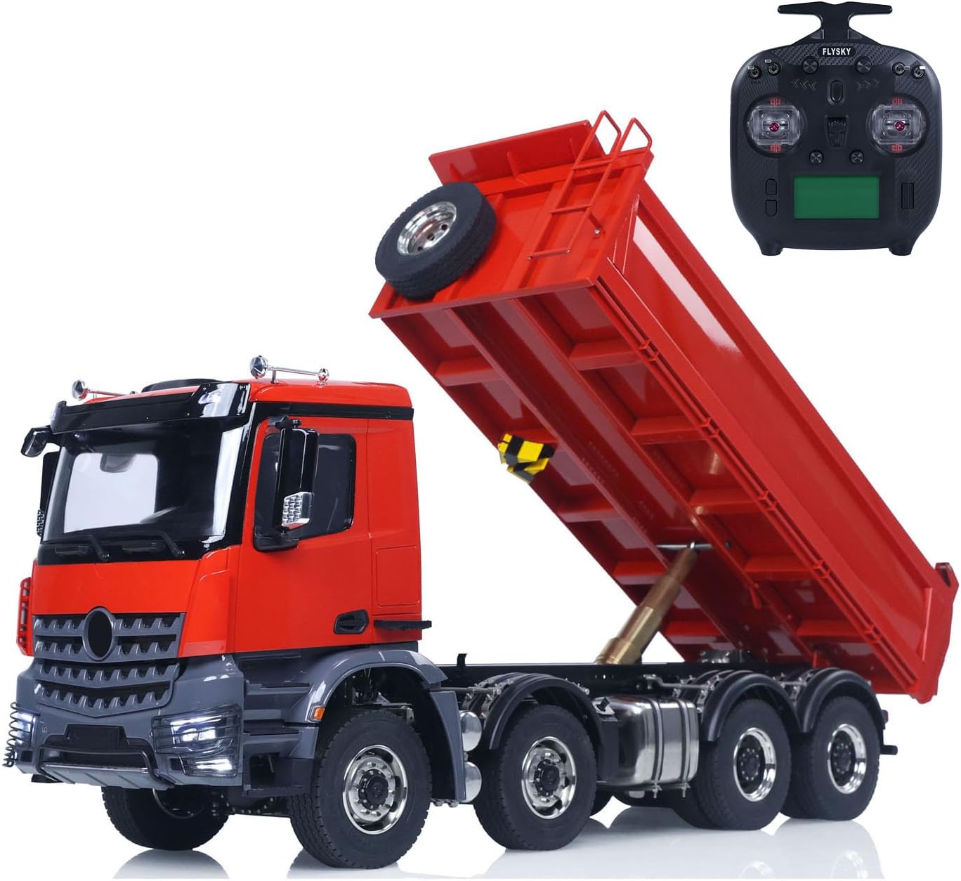 TOUCAN RC HOBBY 8x8 1/14 RC Hydraulic Dumper Truck Metal Radio Control Tipper Car Sounds Lights for Ages 14+