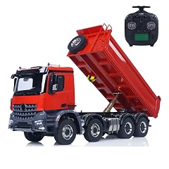 TOUCAN RC HOBBY 8x8 1 14 RC Hydraulic Dumper Truck Metal Radio Control Tipper Car Sounds Lights for